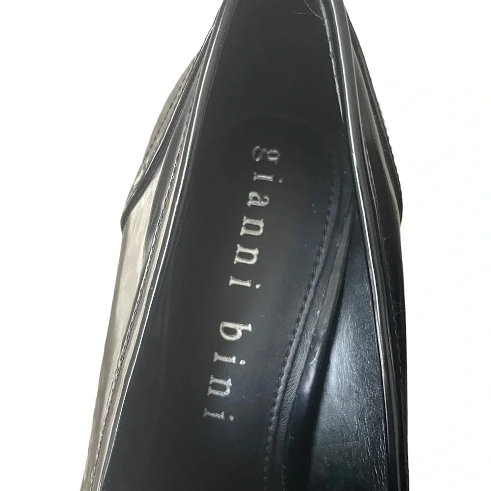 Gianni Bin Maxxwelle Black High Heel Platform Shoes Size 8.5